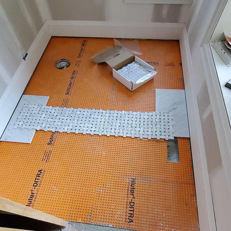 tile install process