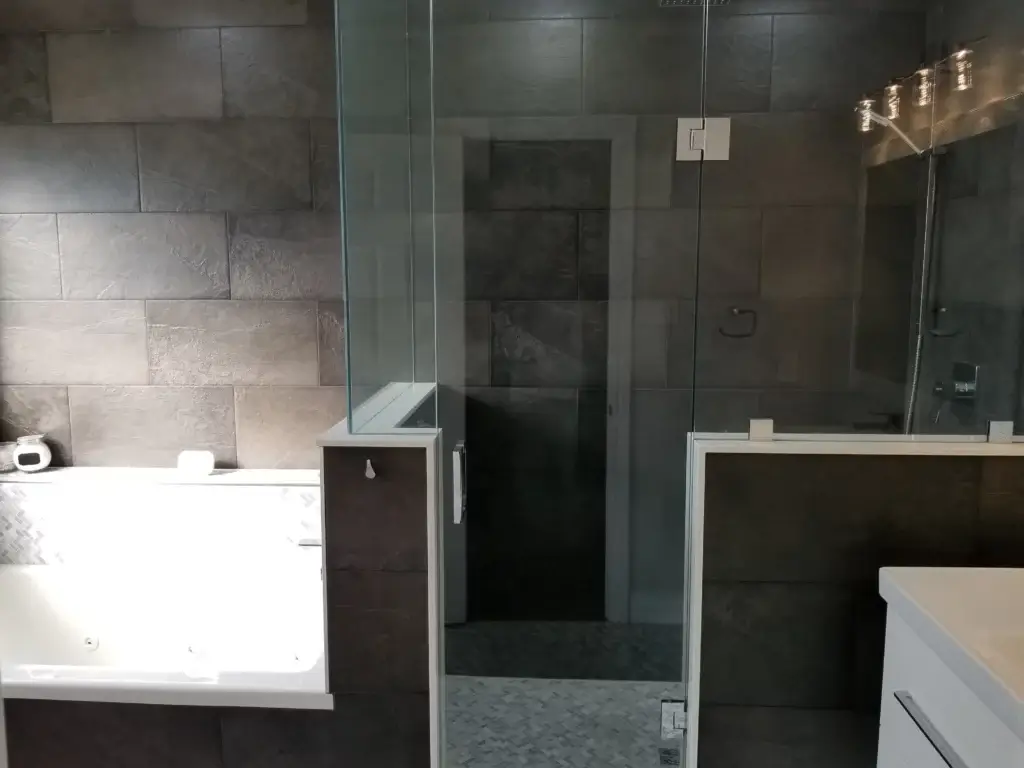 modern bathroom tile installation in burlington, toronto, oakville, mississauga, gta