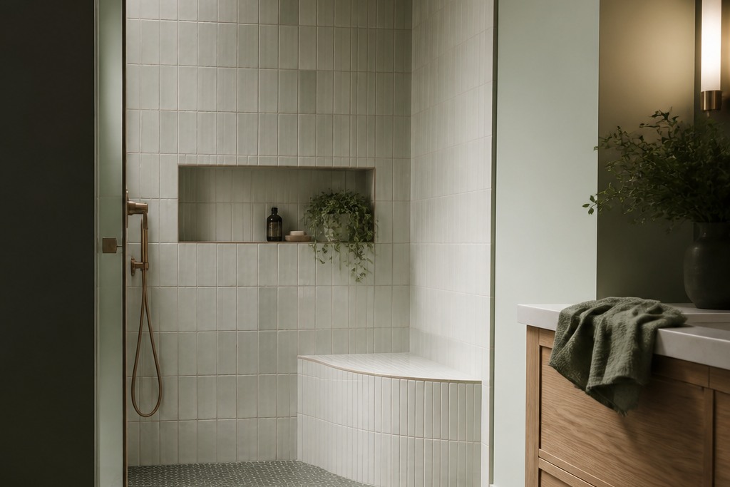 Detailed view for Small-Format and Mosaic Tile Installation showing joint alignment, edges and changes of plane