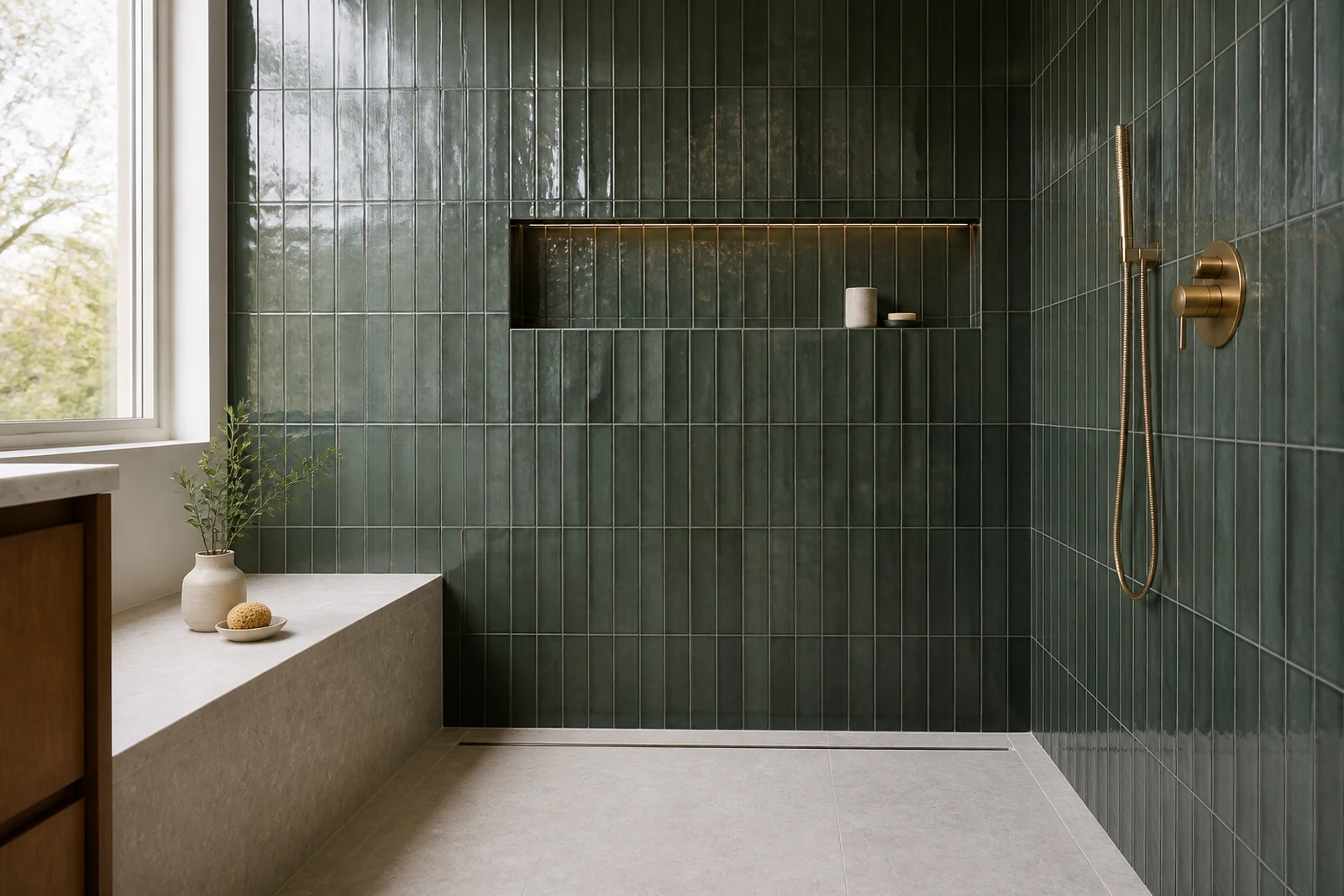 High-craft architectural tile installation project inspection detail