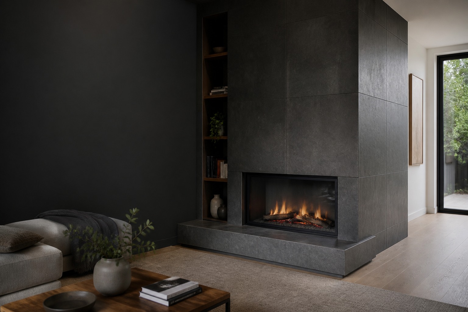 Architectural concept: Fireplace Tile Installation tile project overview