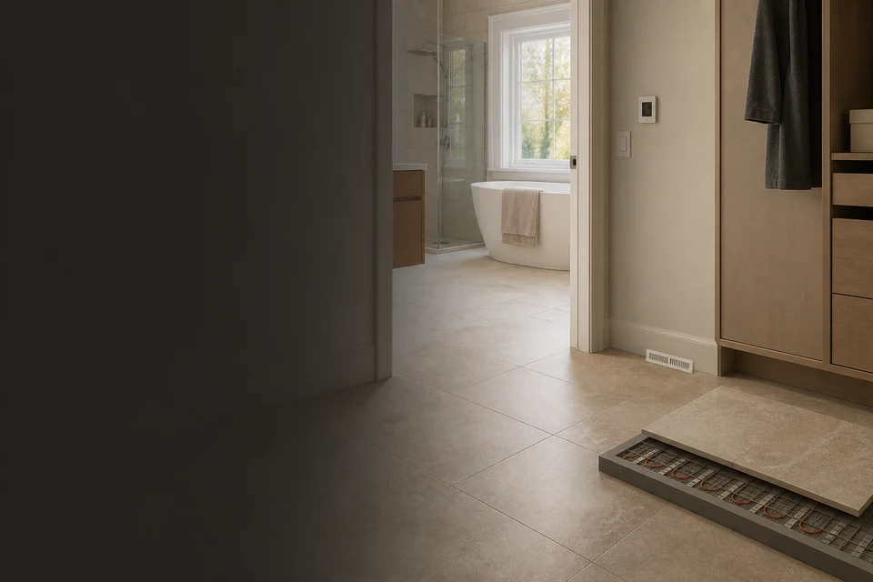 Tile planning reference for Using ceramic tile in living rooms and shared spaces
