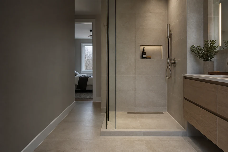 Tile planning reference for Shower tile ideas that work with the full room