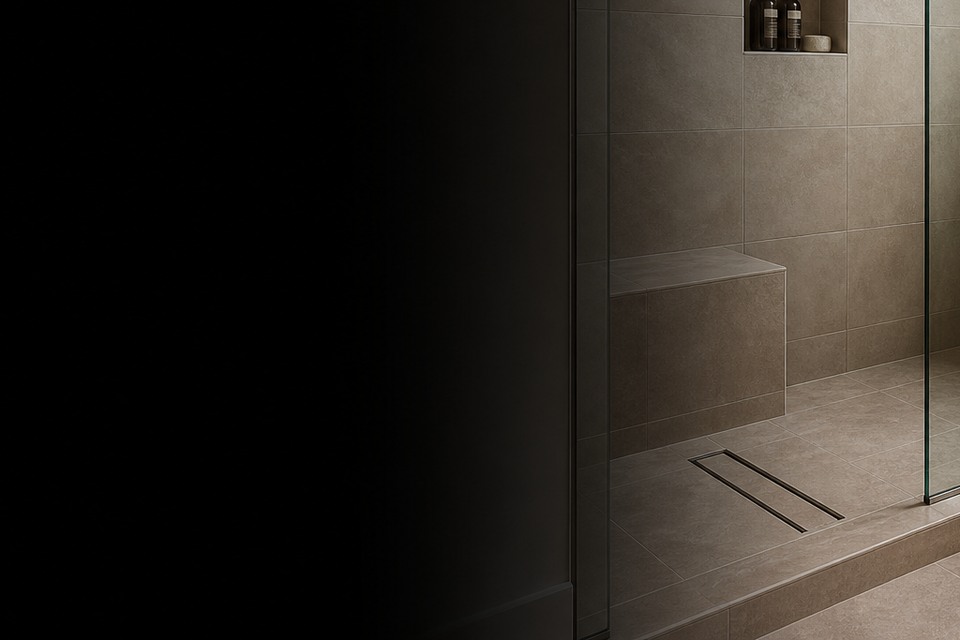 Detailed view for Tile installation in Whitchurch-Stouffville showing tile cuts, grout joints and surface transitions